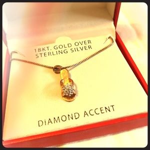 Diamond Accent 18k gold/sterling silver necklace